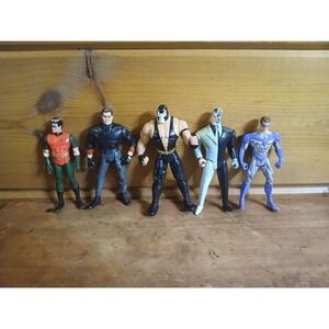 lot of 5 Loose Kenner DC Comics Batman action figures (Heavily‎ Played With)